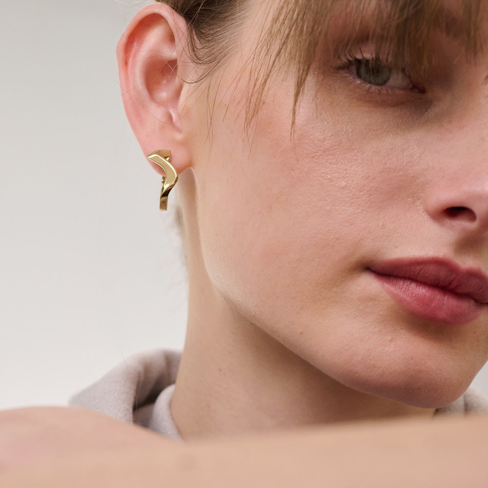 Parametric Solid | Gold Hoops