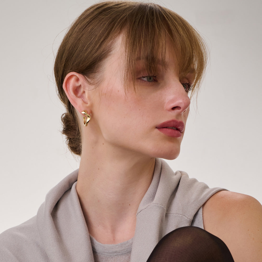 Parametric Solid | Gold Hoops