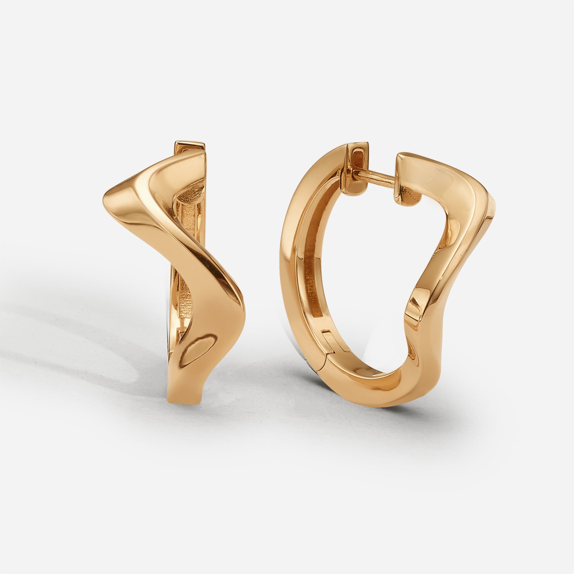 Parametric Solid | Gold Hoops