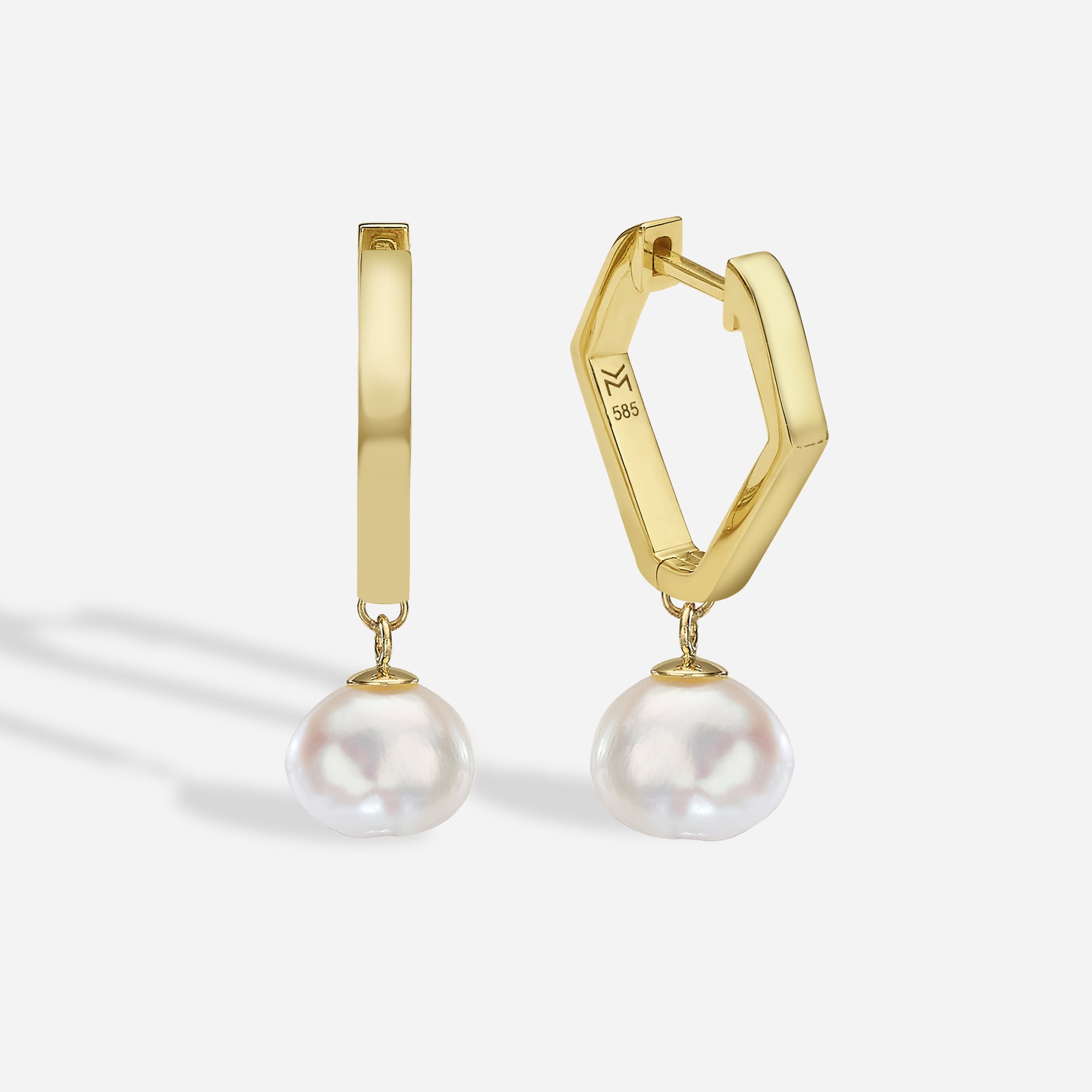 Pearl Octagon Solid Huggies | Huggies