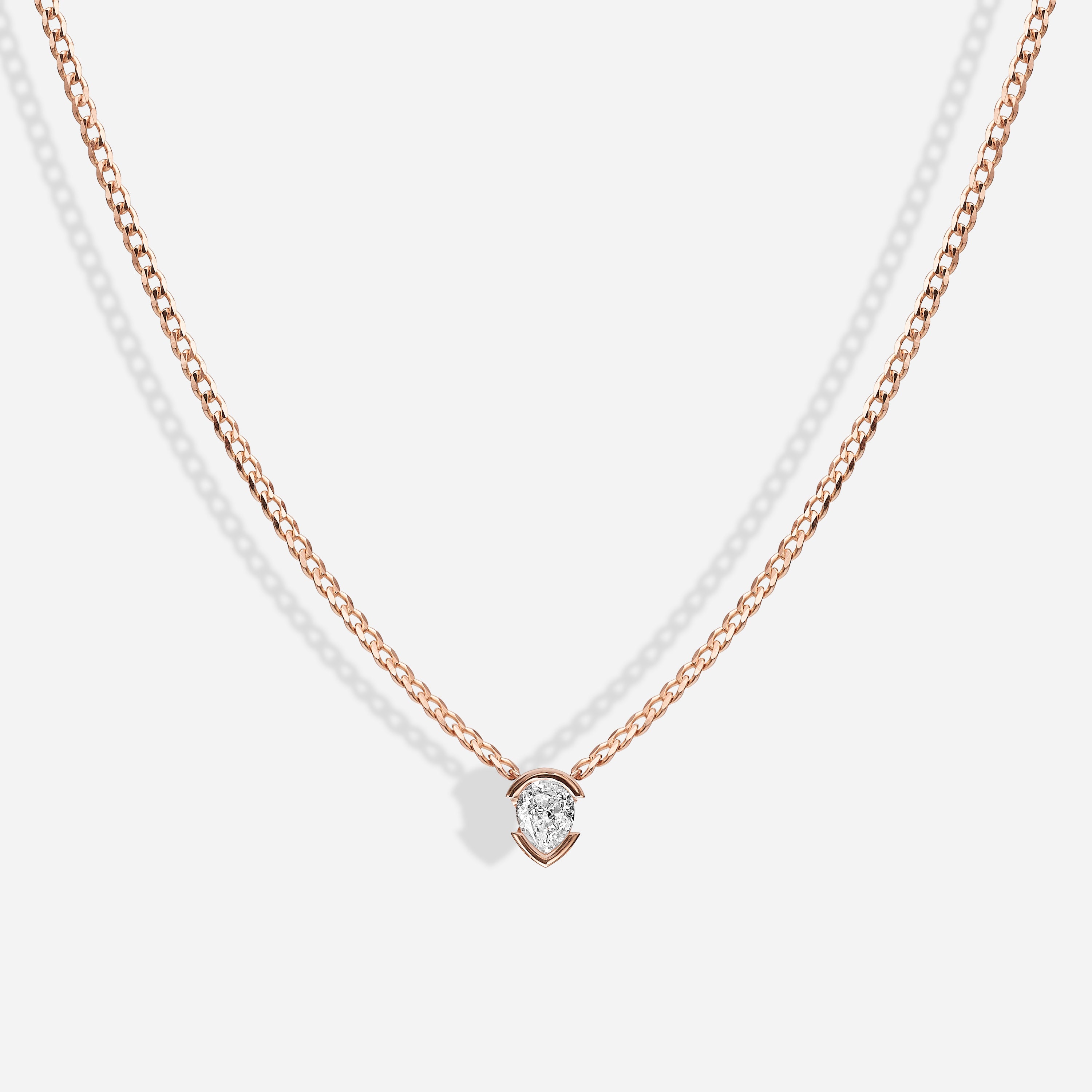 The Kiss Necklace | Pear Diamond