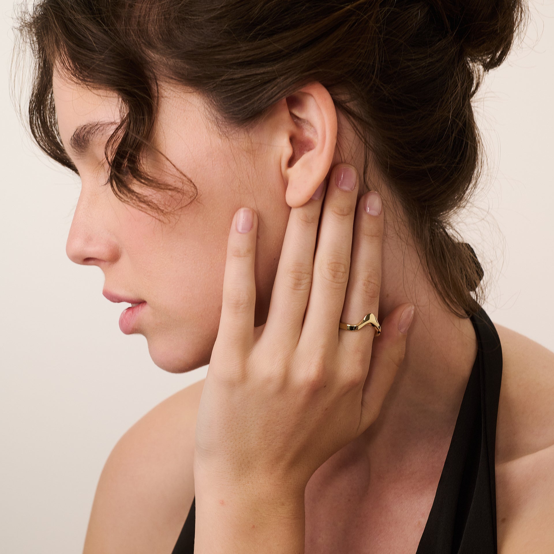 Parametric| Wide Solid Gold Ring