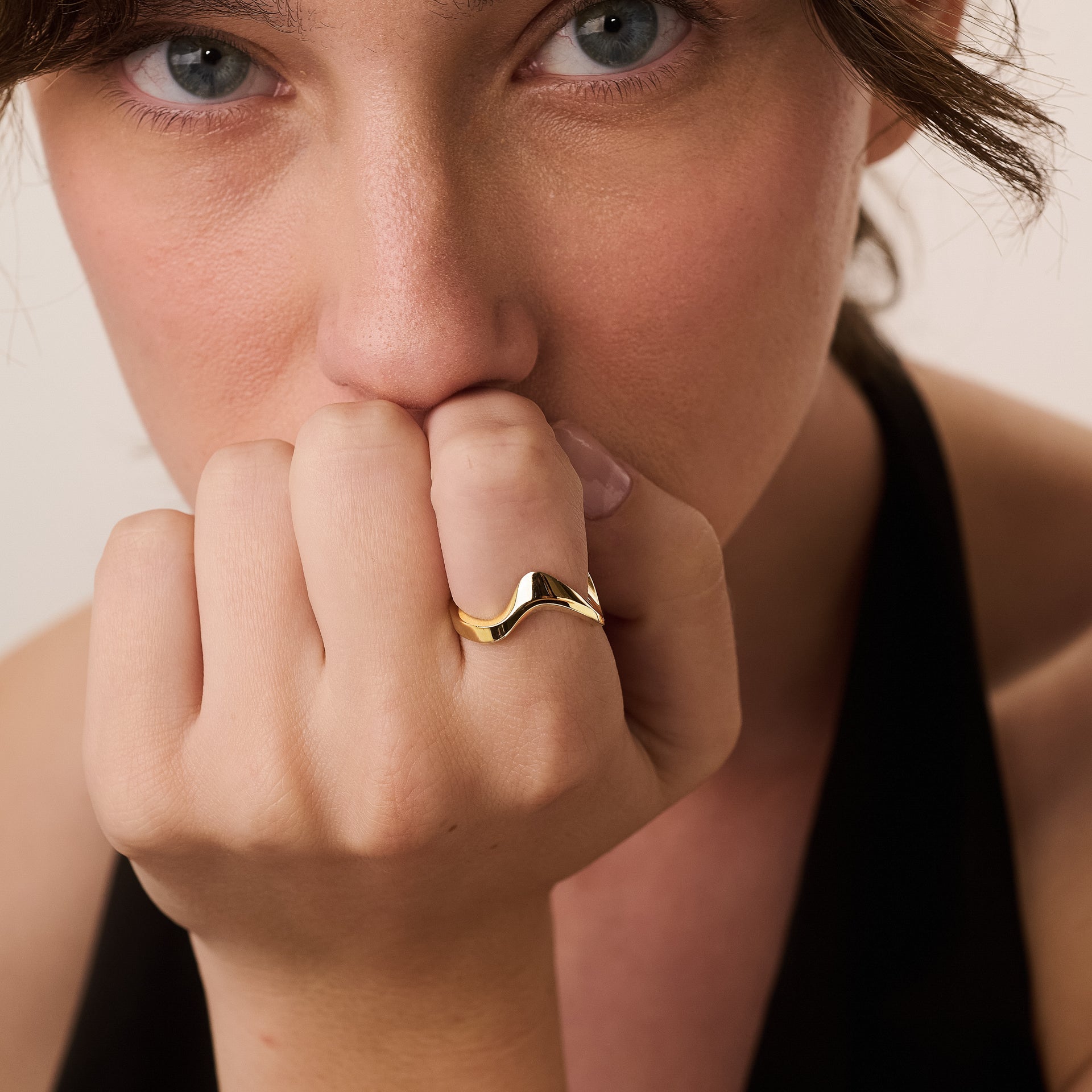 Parametric| Wide Solid Gold Ring
