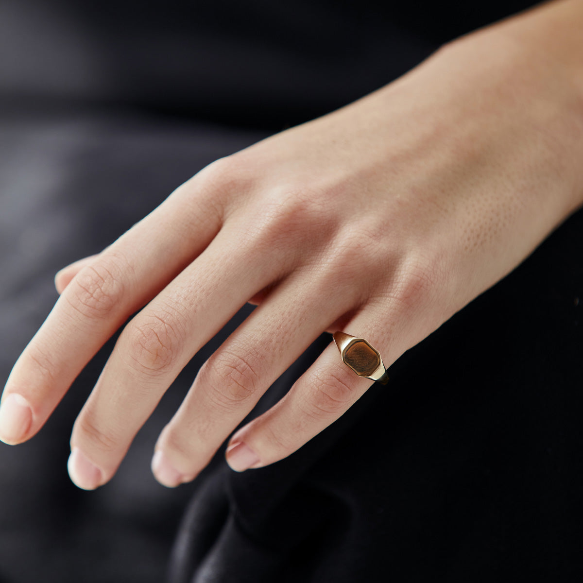 Octagon | Signet Gold Ring