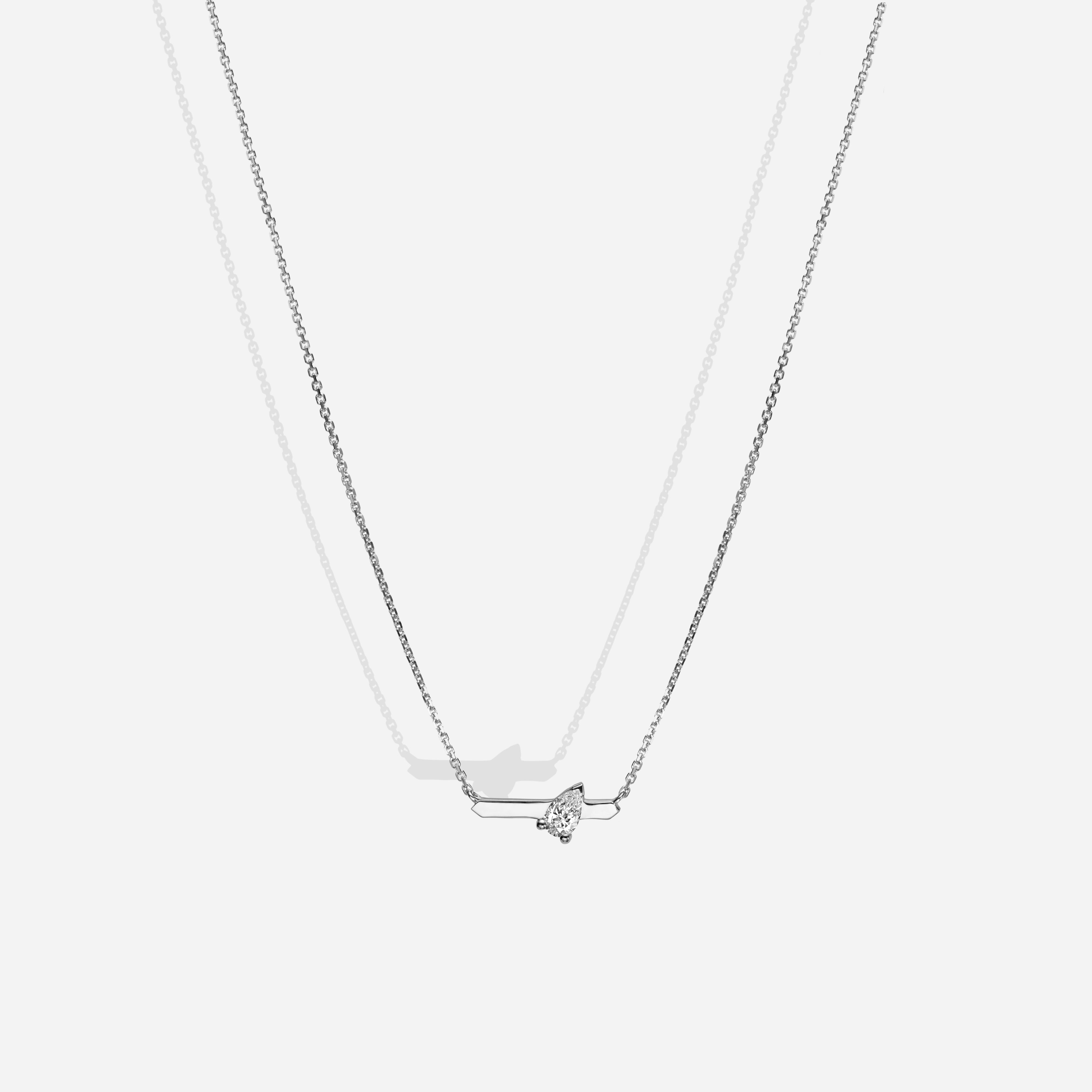 Pear on a Line | Diamond Necklace