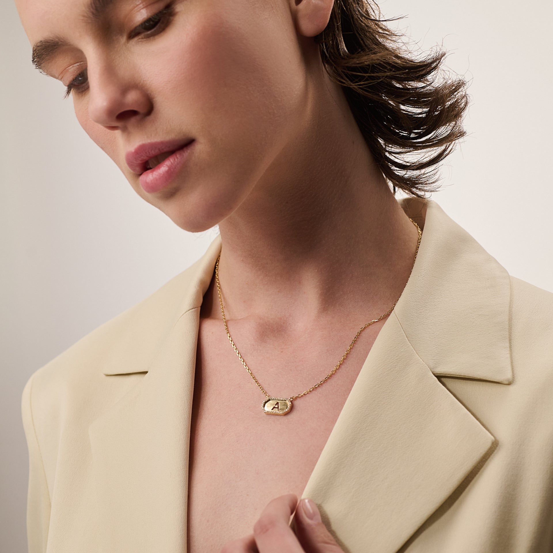 MOM Monogram | TAG NECKLACE