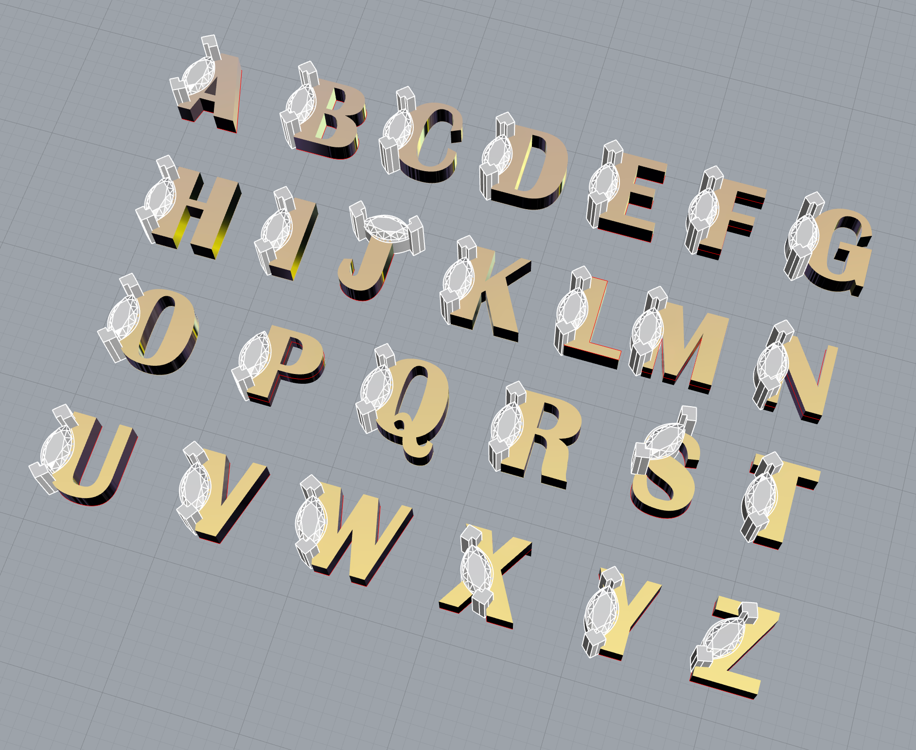 Mini Party Letter | Element Necklace (3)