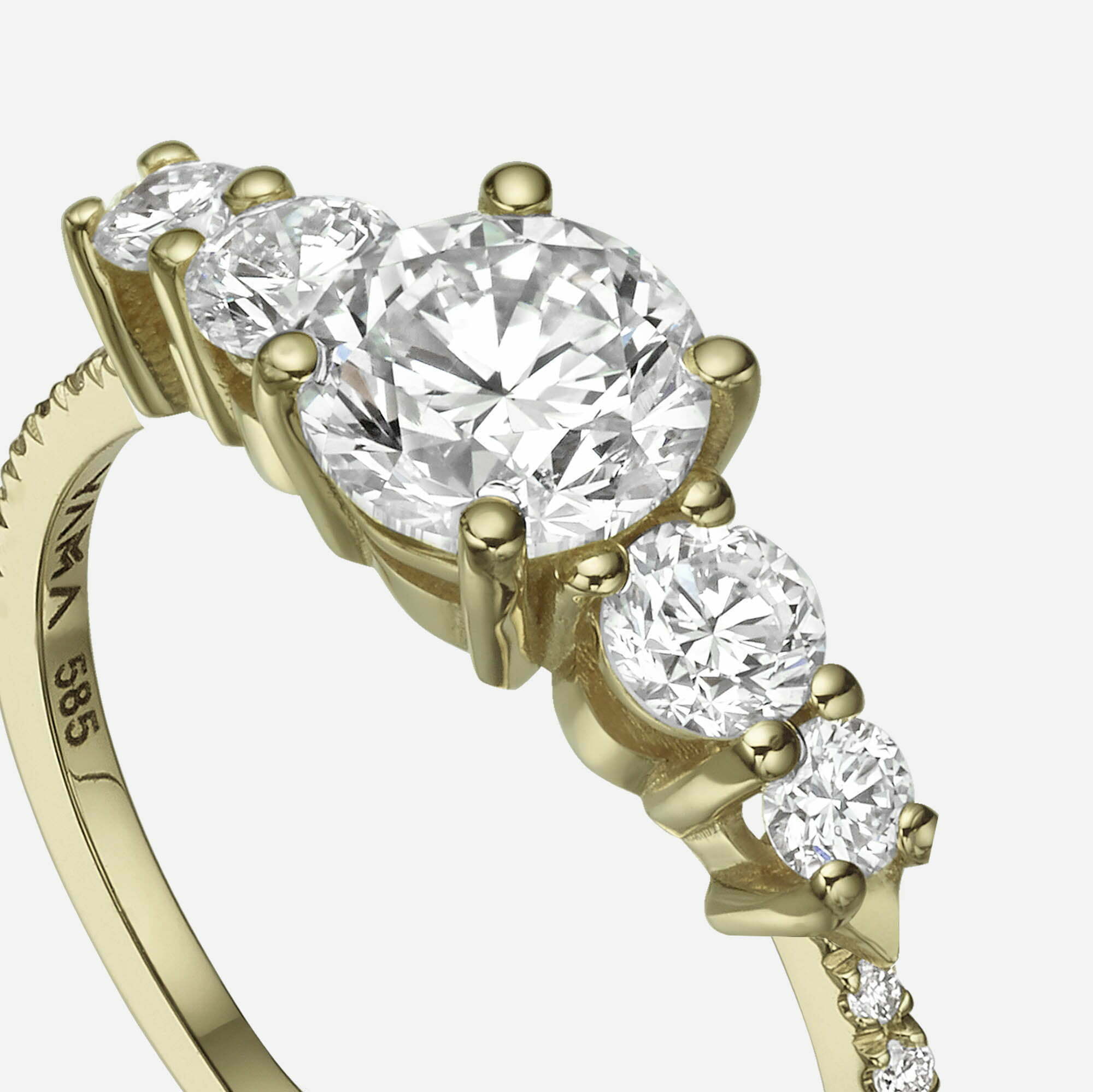 The Brilliants 5 Stones | Pavé