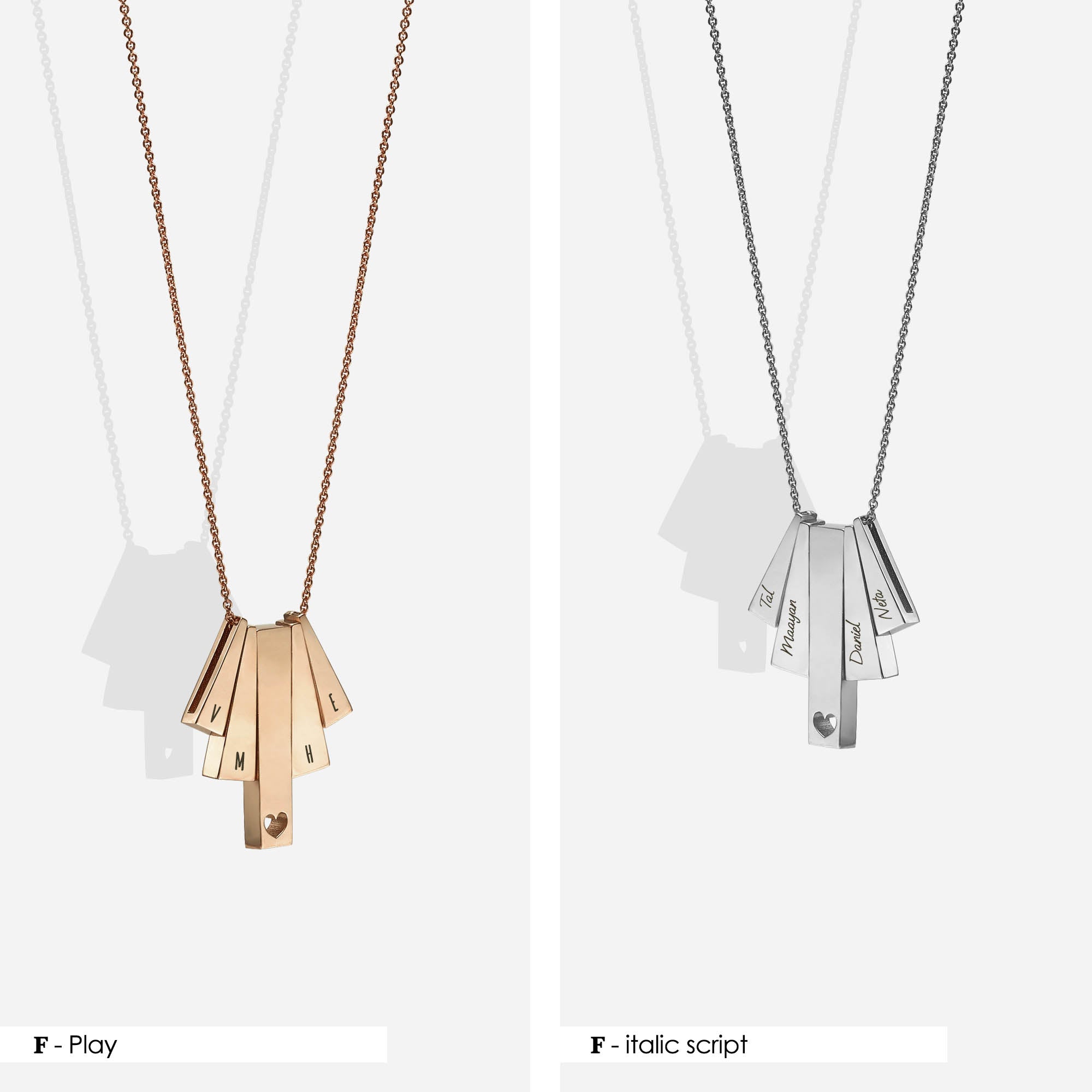Love Bar | Heart (5 Pendants)