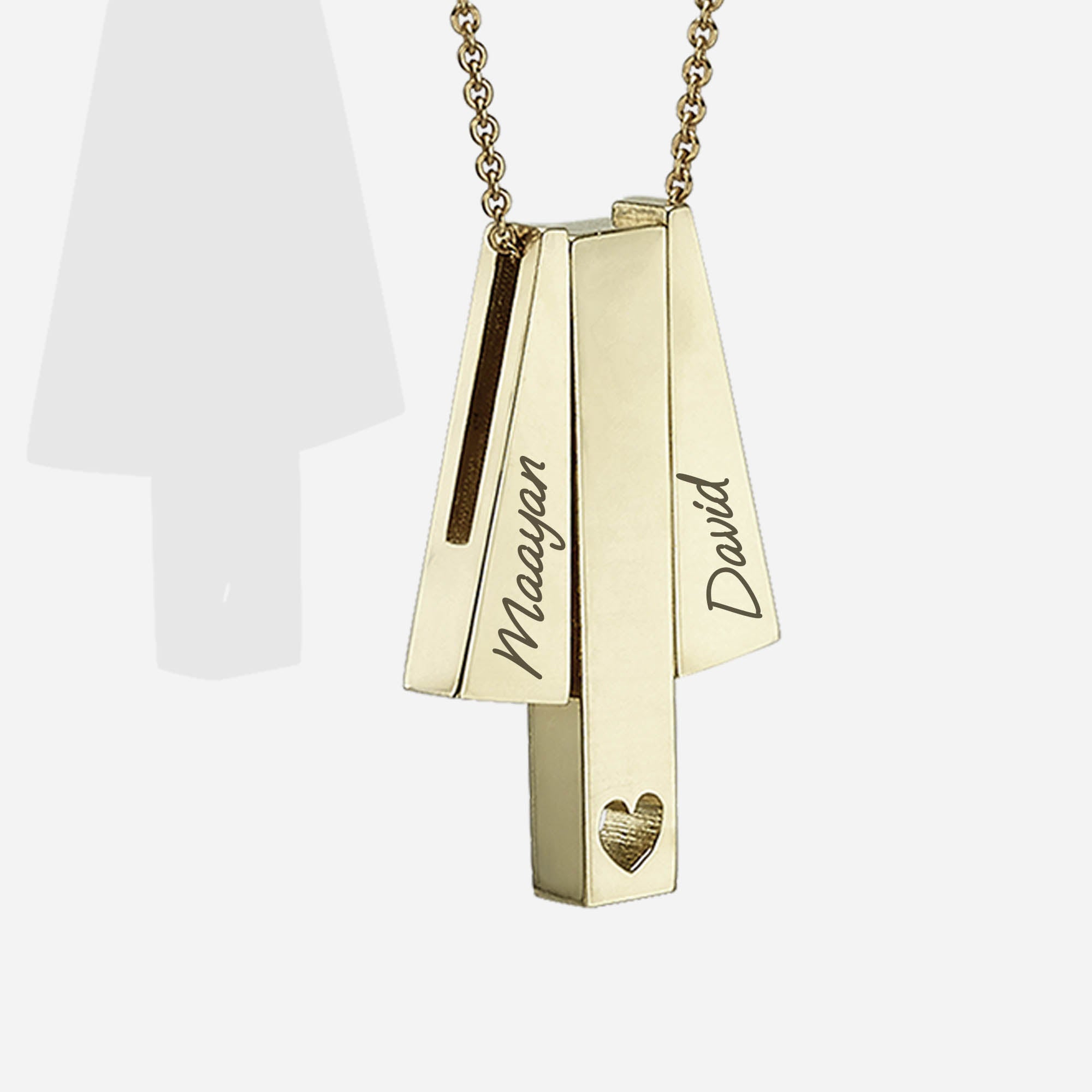 Love Bar | Heart (3 Pendants)