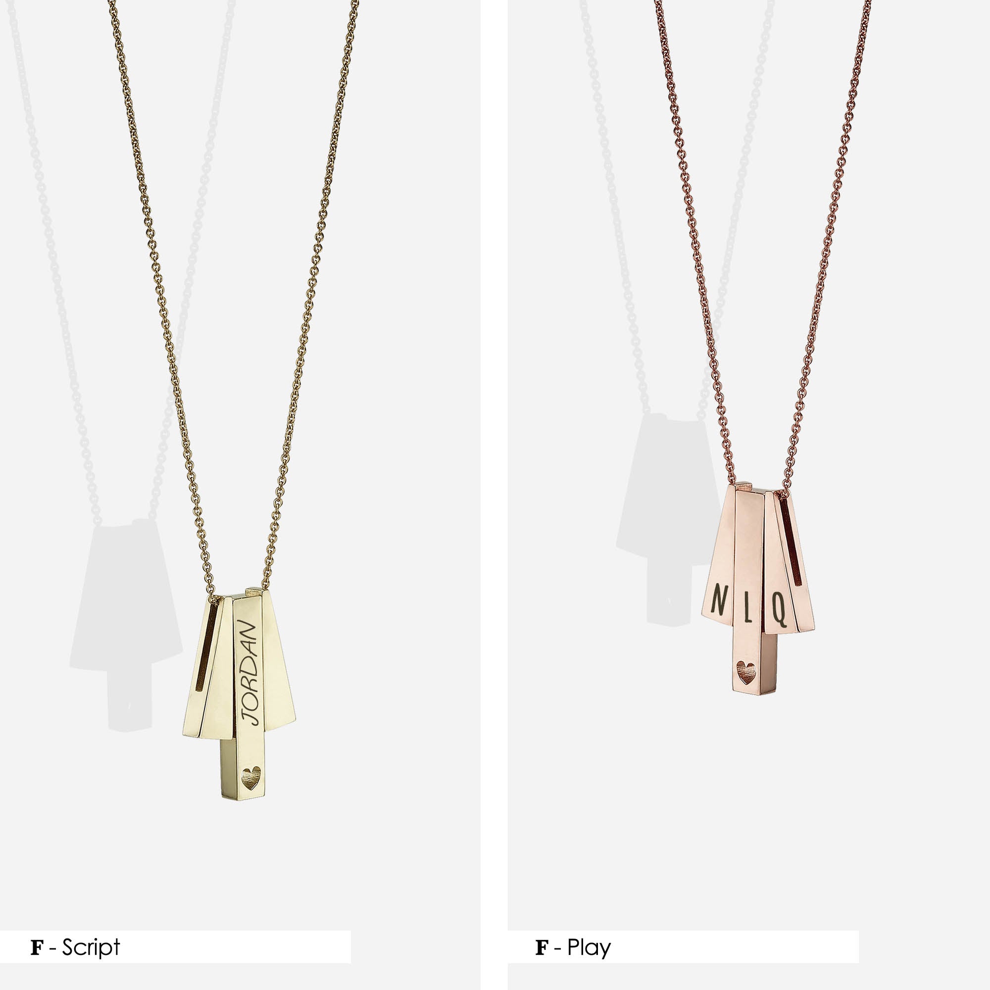 Love Bar | Heart (3 Pendants)