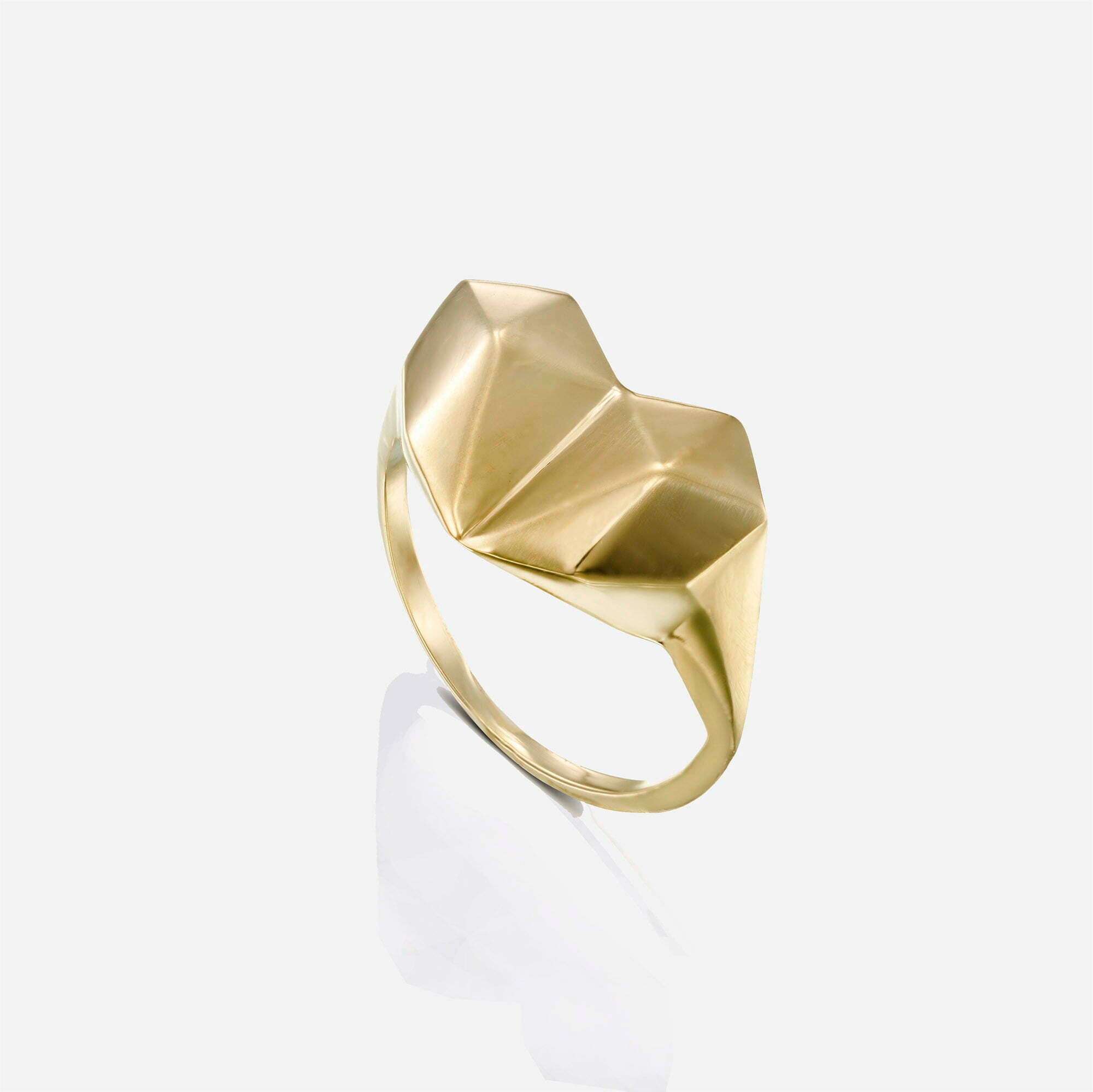 Geometric Heart Ring