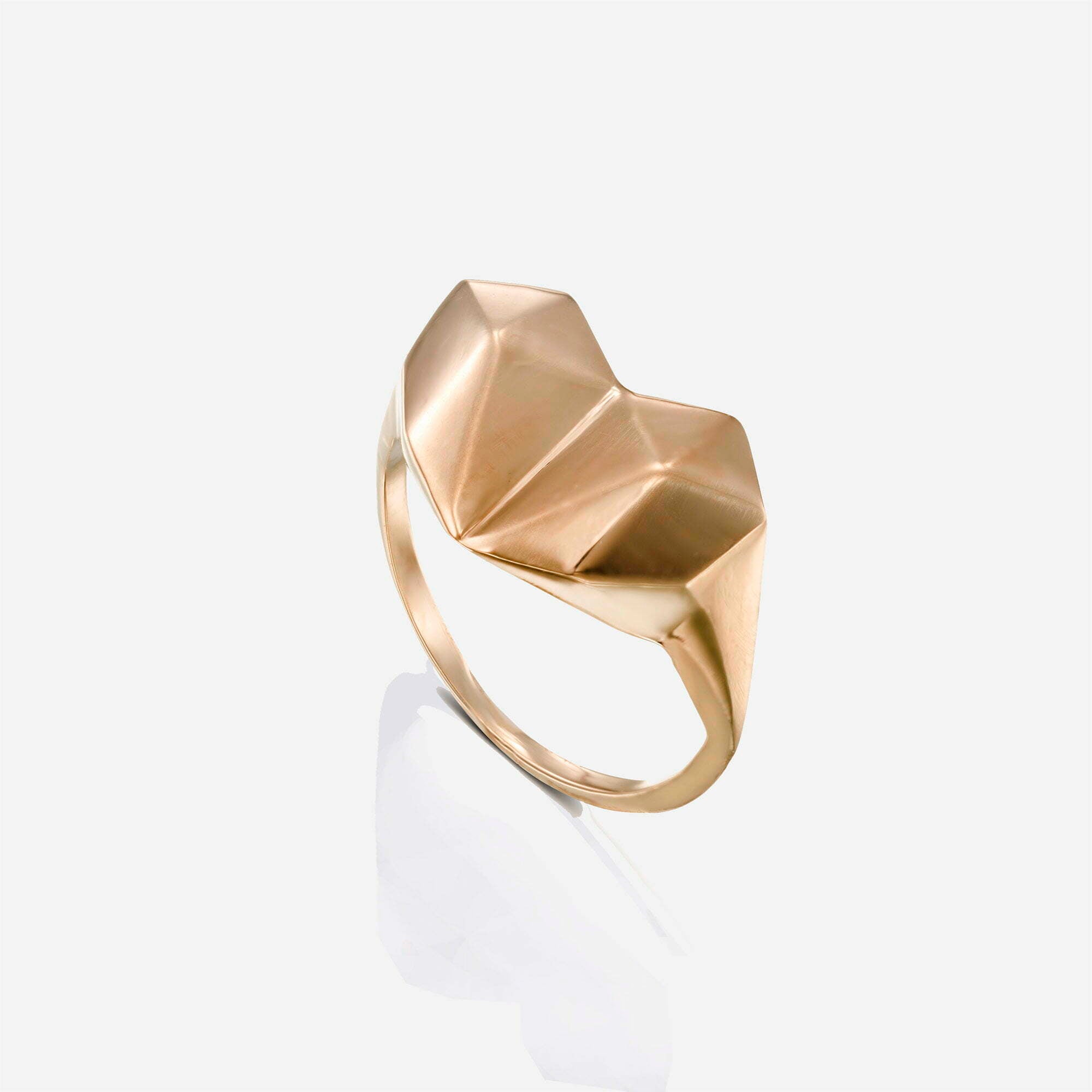 Geometric Heart Ring