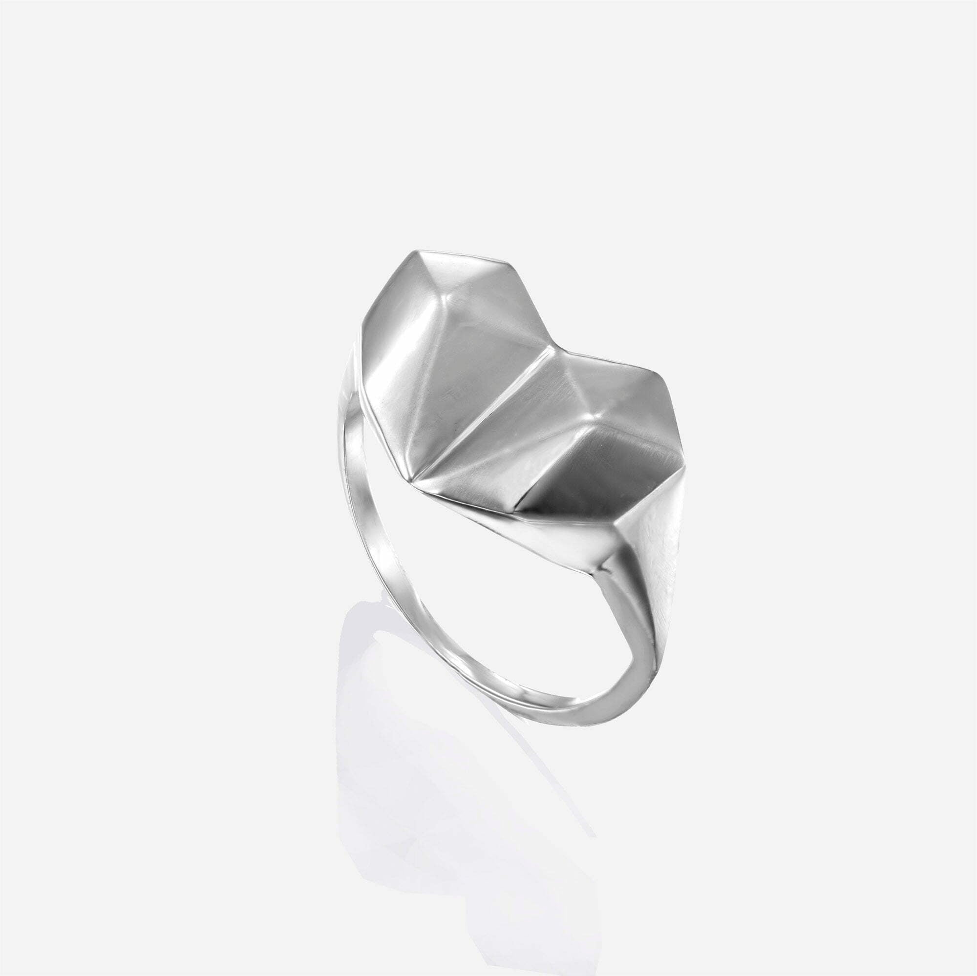 Geometric Heart Ring