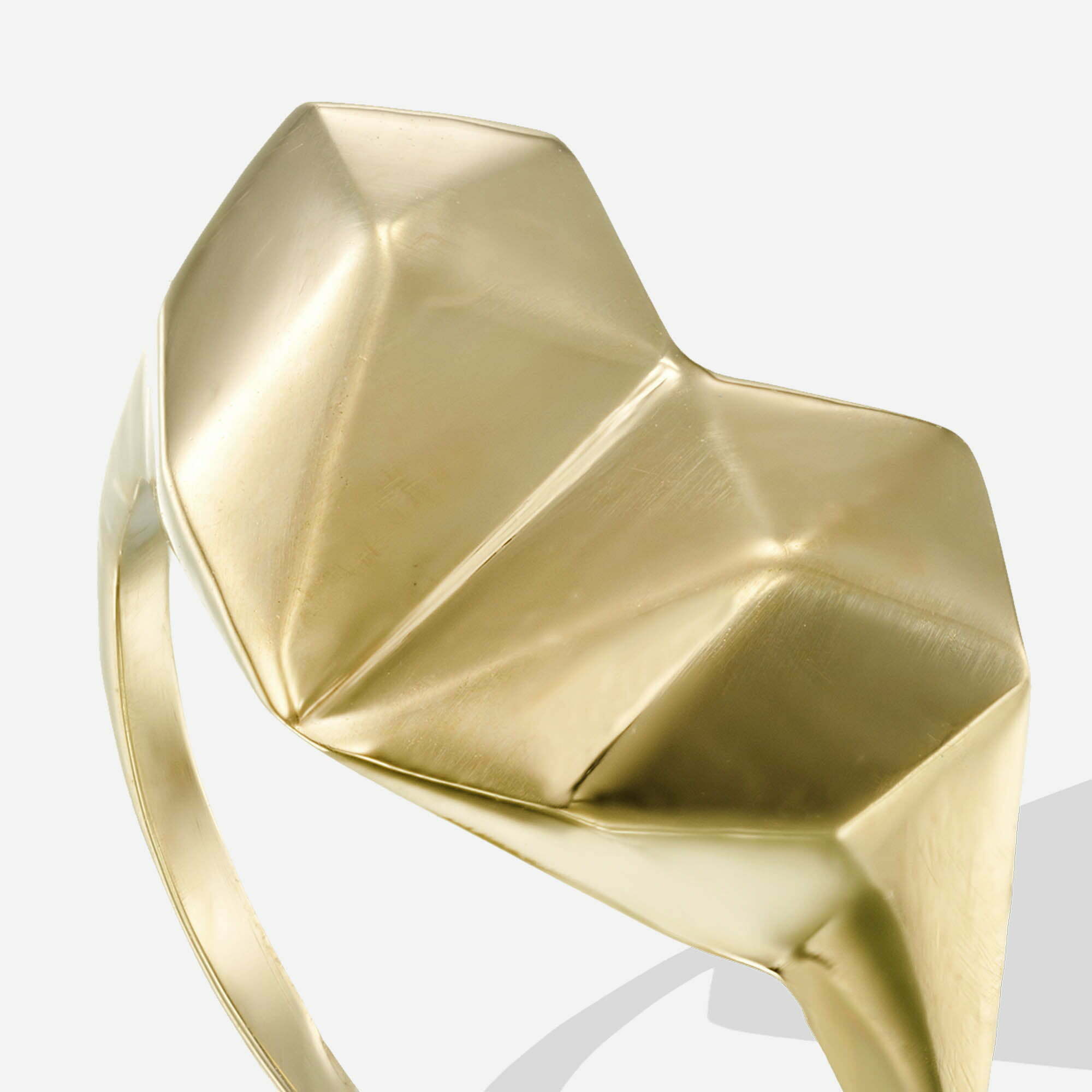 Geometric Heart Ring