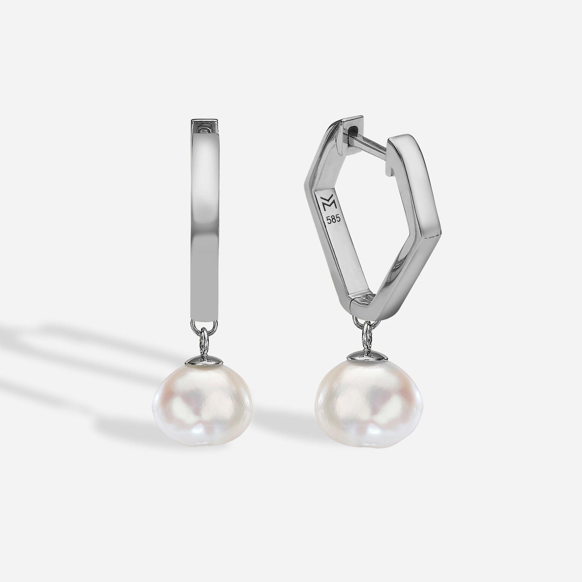 Pearl Octagon Solid Huggies | Huggies