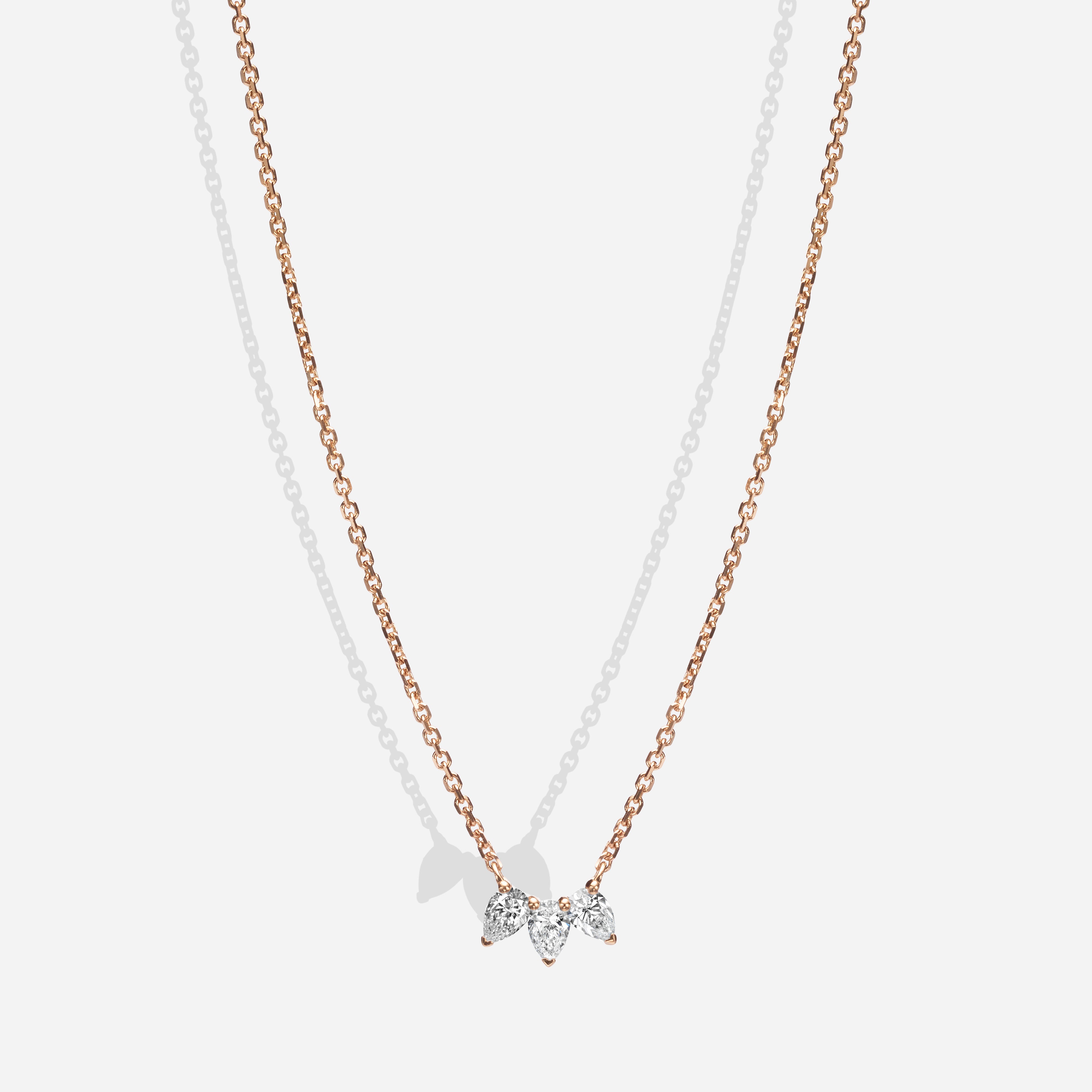 The Pear Trio L | Diamonds Necklace