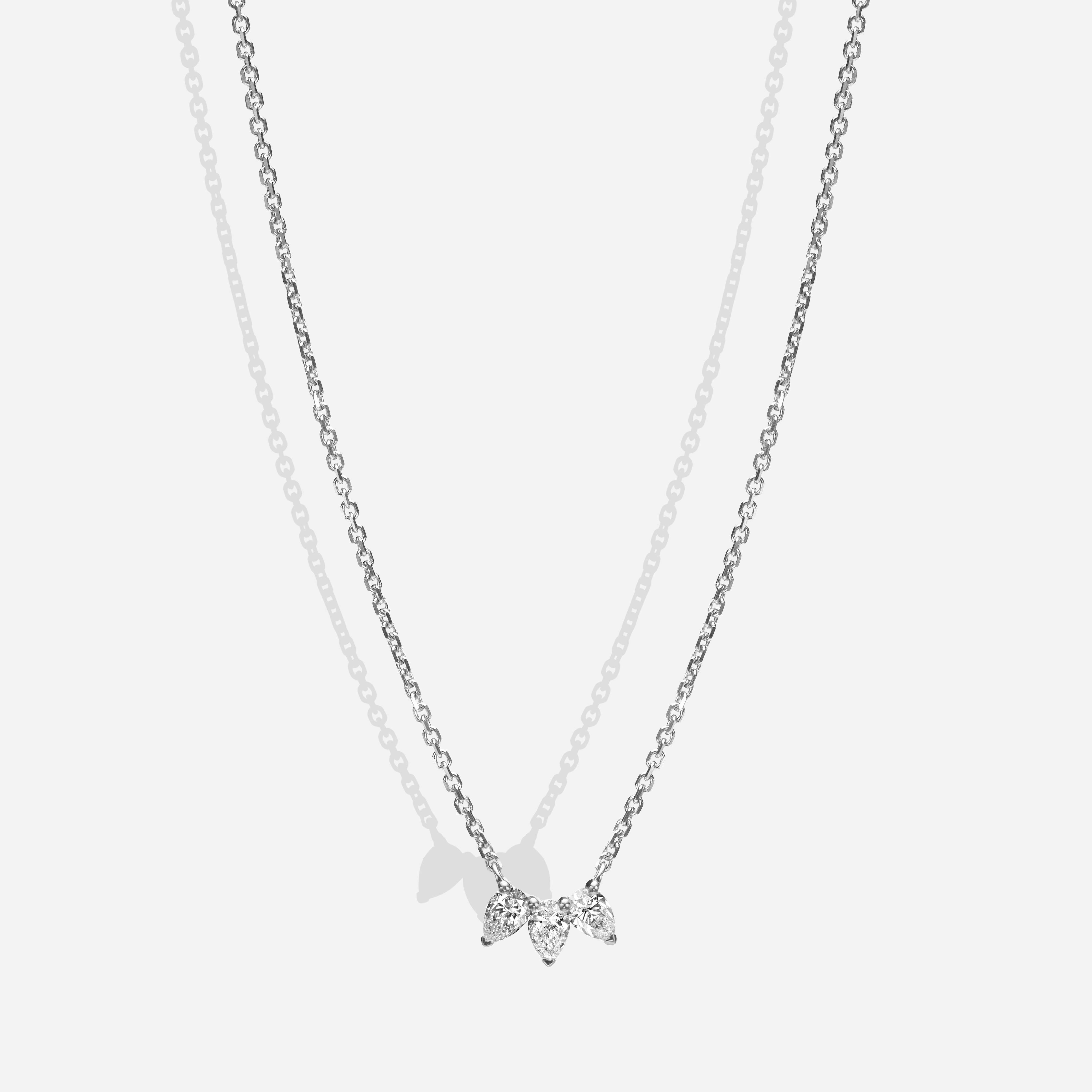 The Pear Trio L | Diamonds Necklace