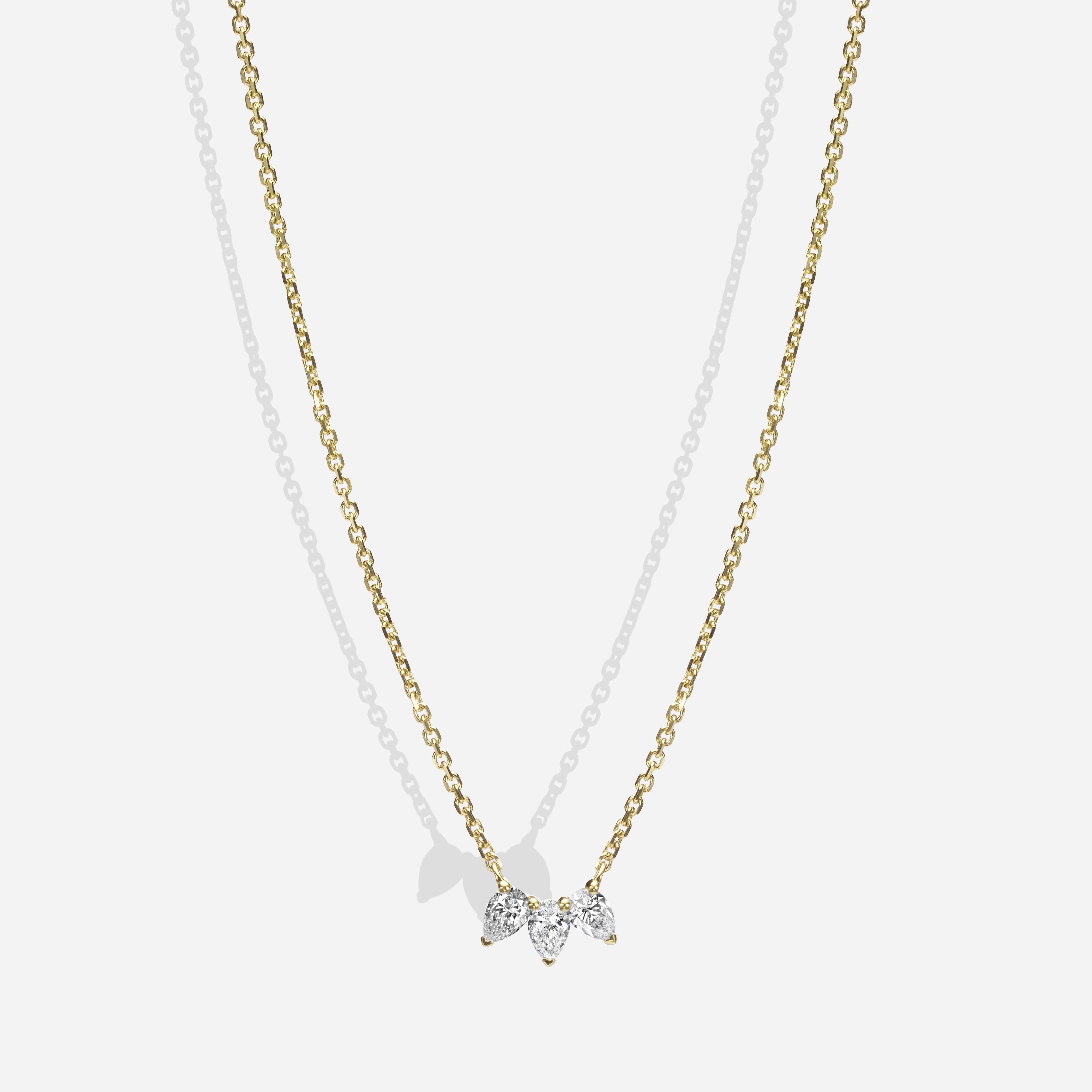 The Pear Trio L | Diamonds Necklace