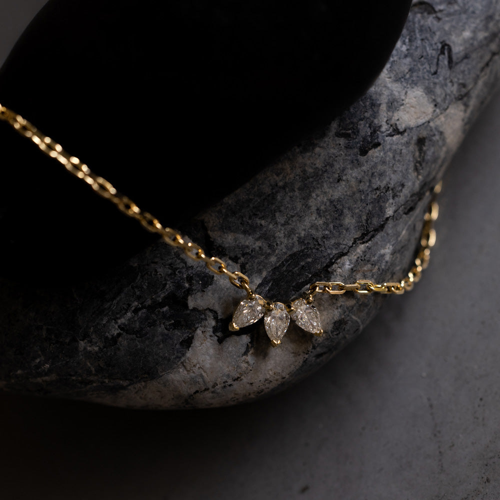 The Pear Trio L | Diamonds Necklace