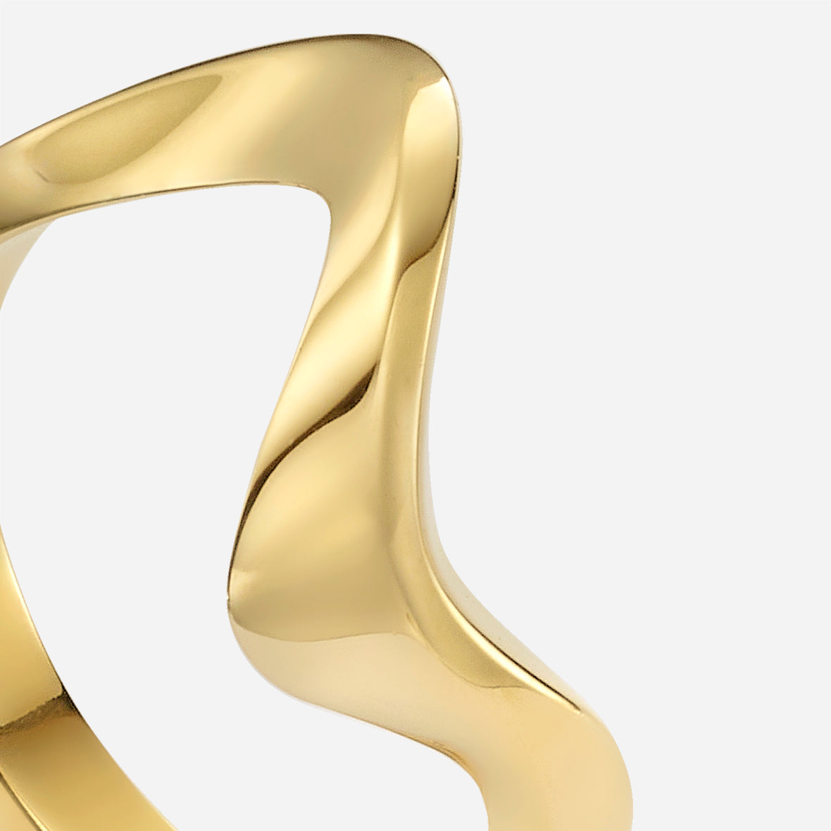 Parametric| Wide Solid Gold Ring