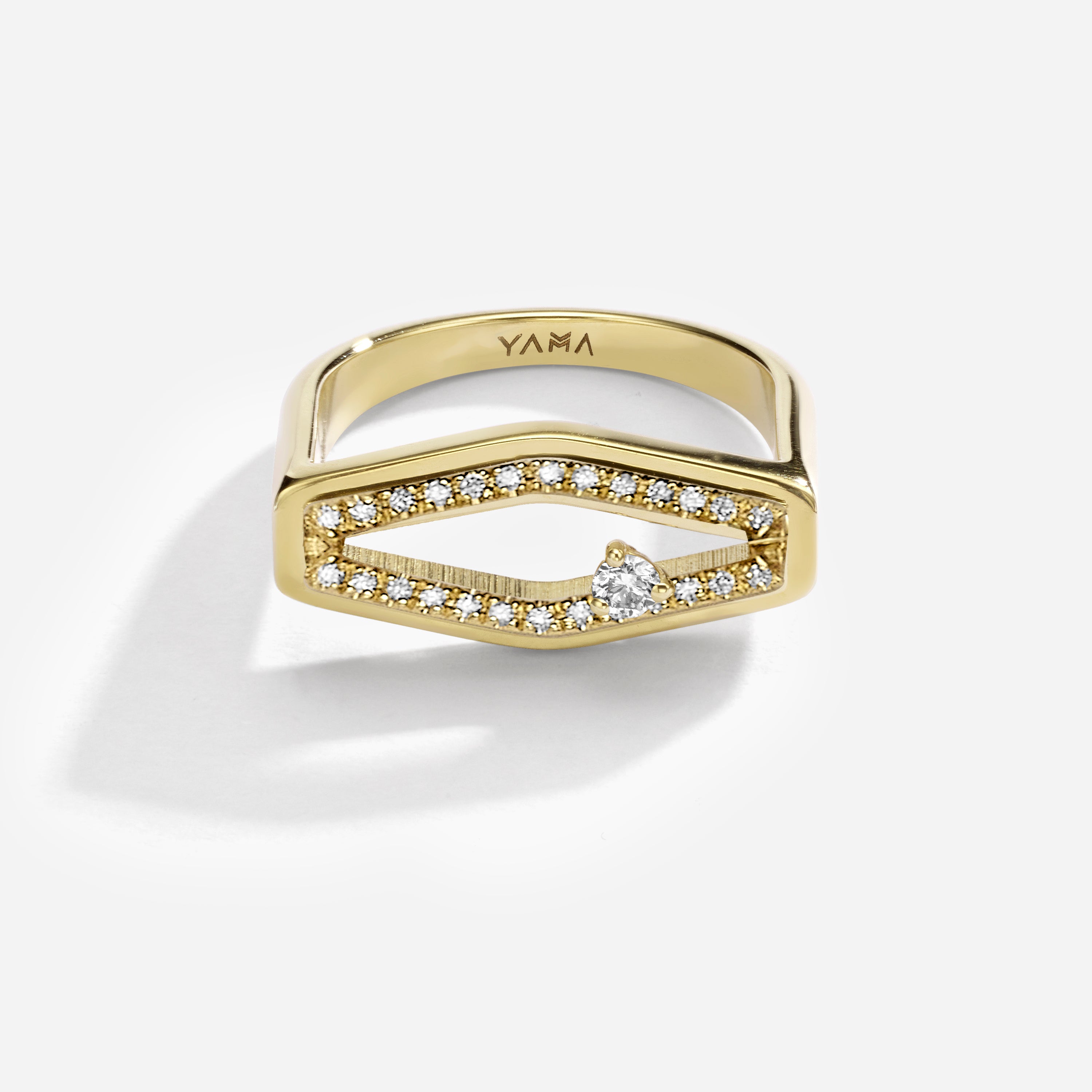 Le Pyramid U | Pavé Diamonds Ring