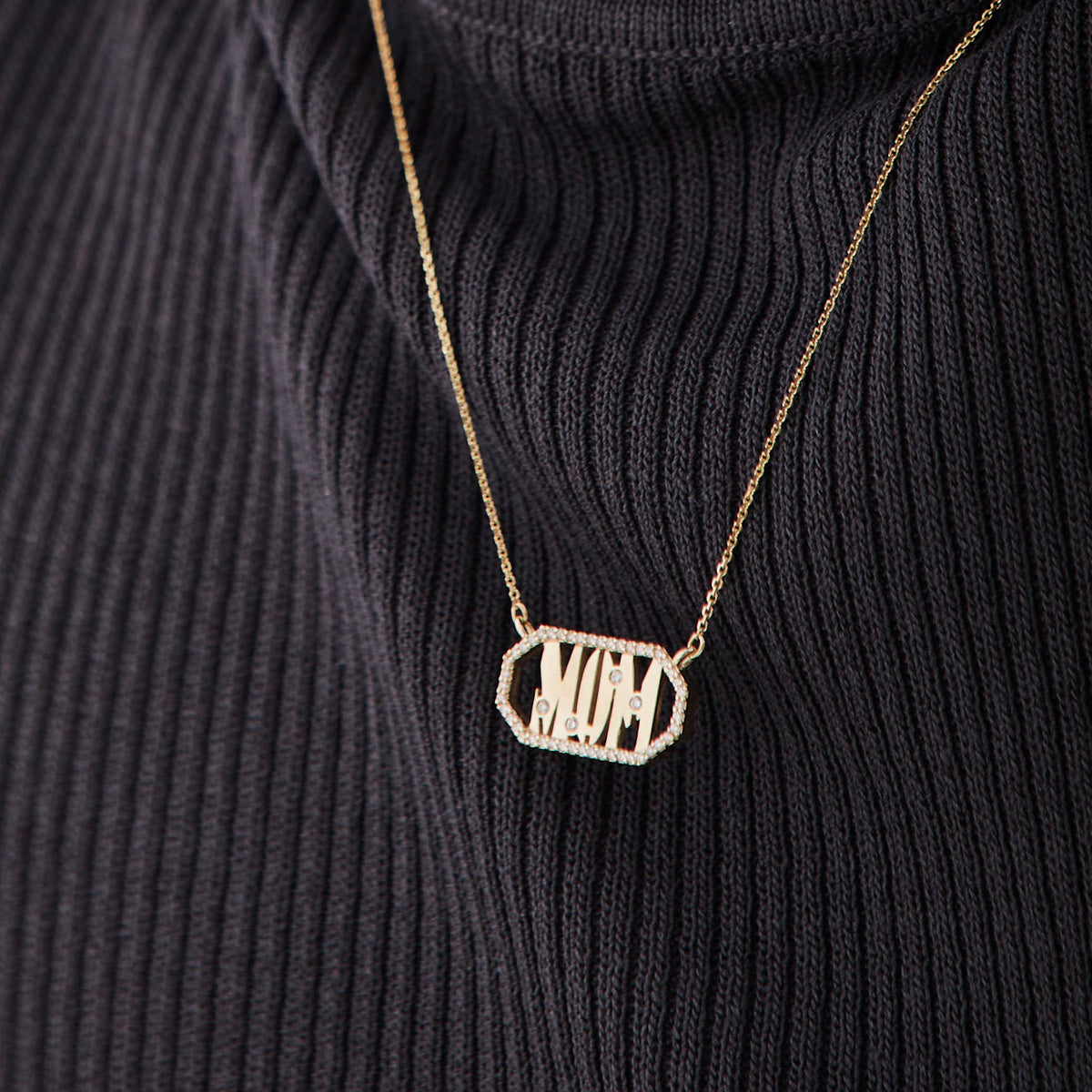 MOM Cool | Framed Tag Necklace