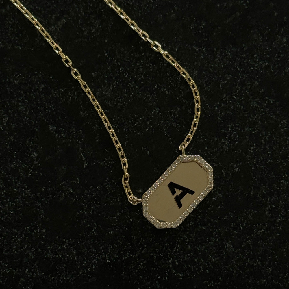 MOM Monogram | Tag Necklace