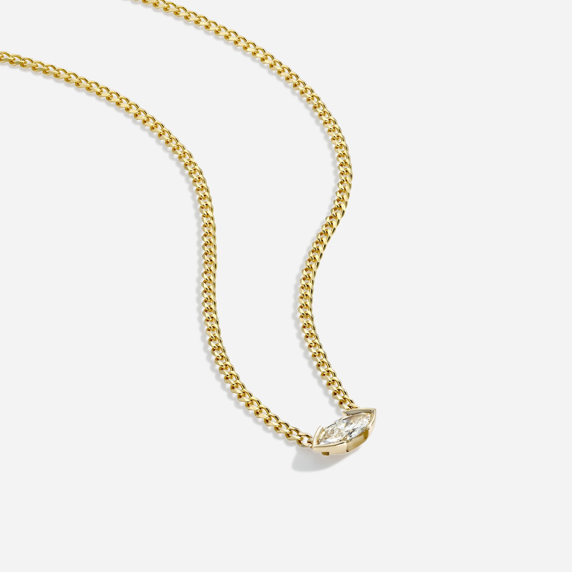 The Kiss Necklace | Marquise Diamond