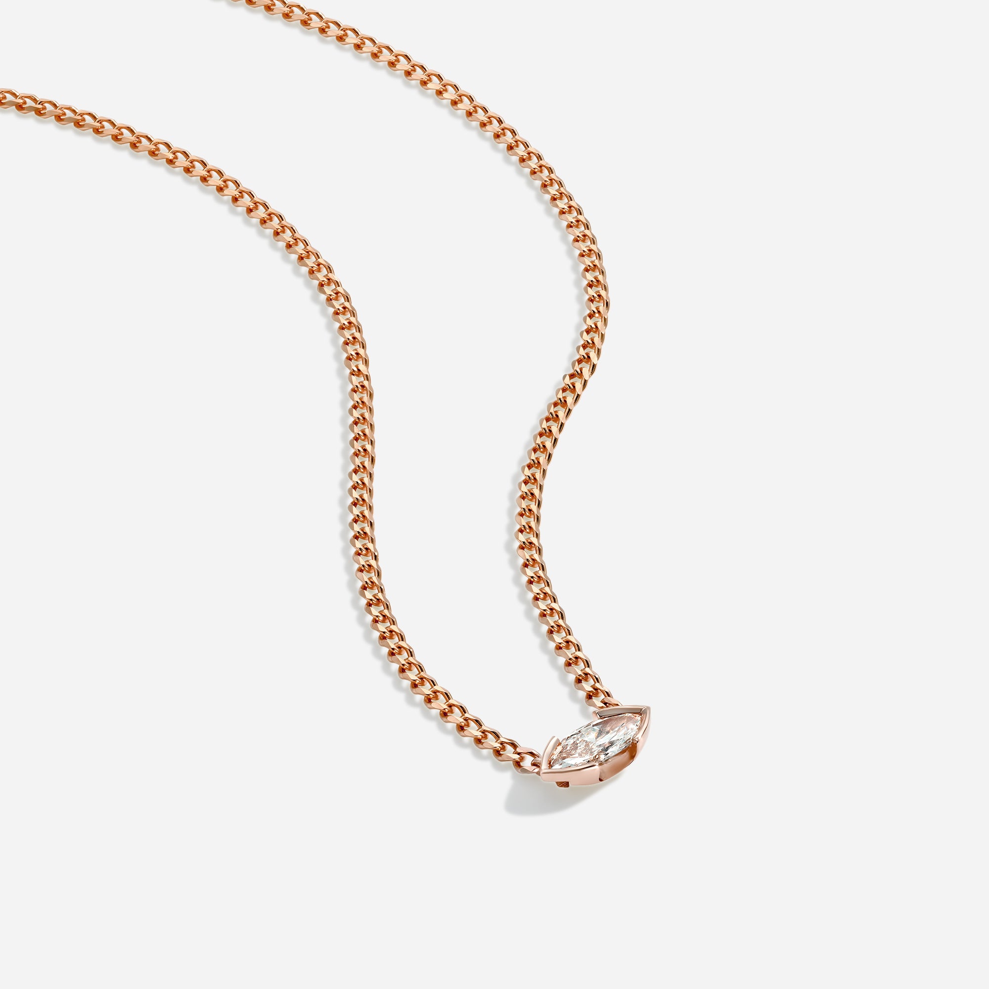 The Kiss Necklace | Marquise Diamond