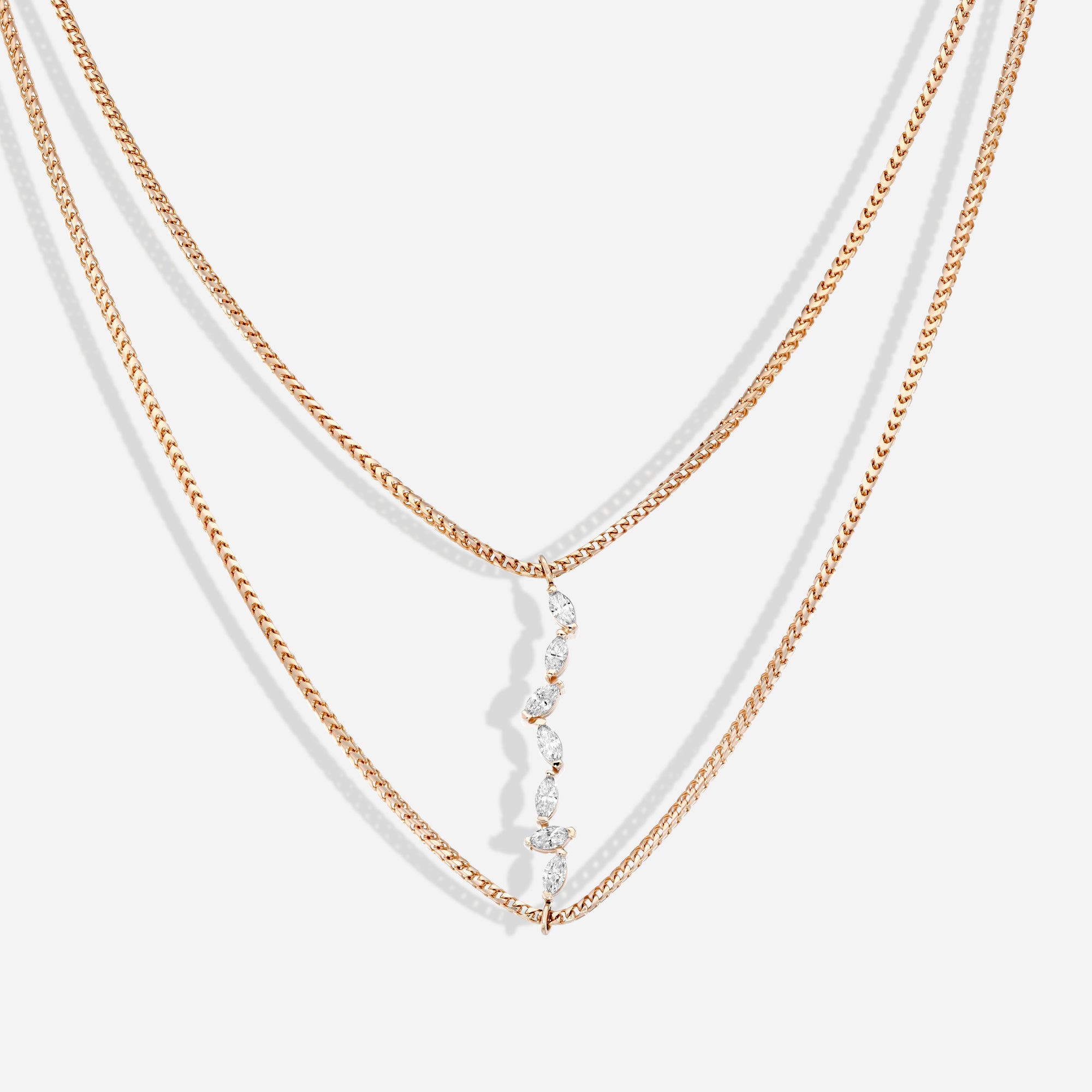 Scattered Marquise | Double Necklace