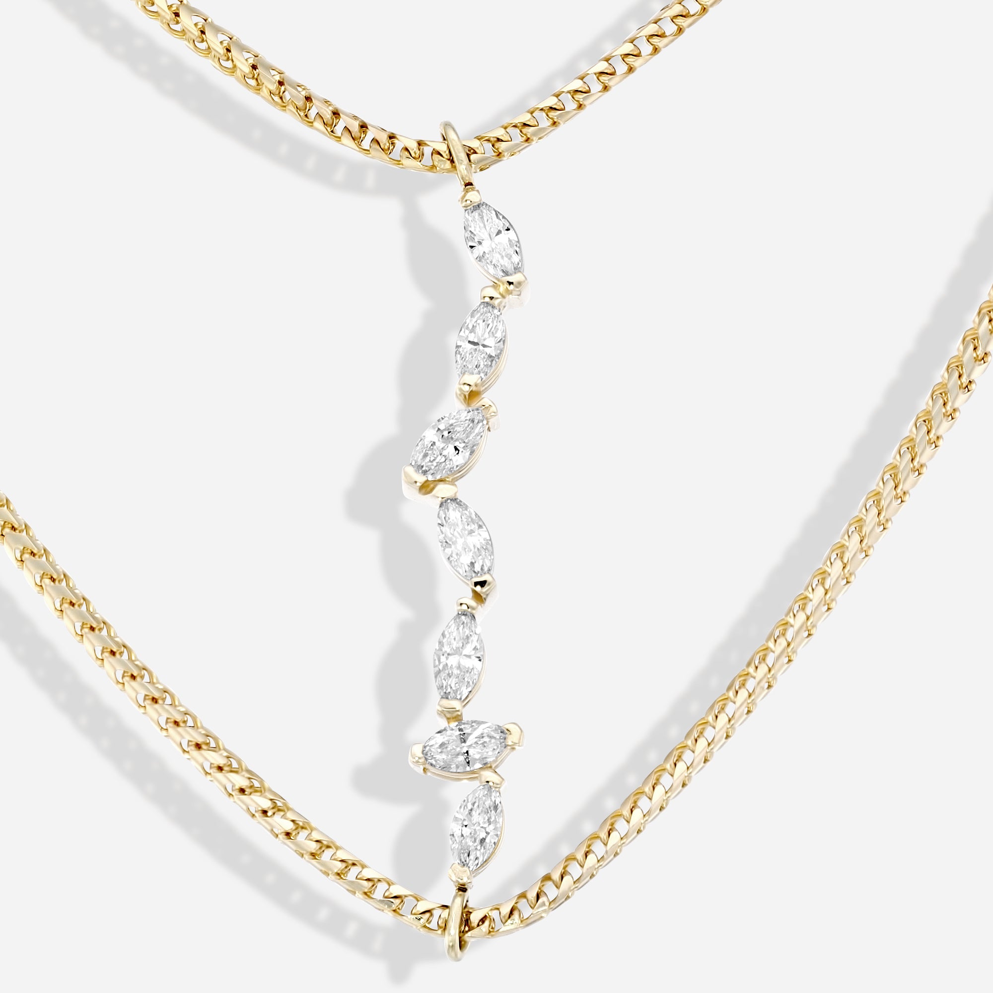 Scattered Marquise | Double Necklace