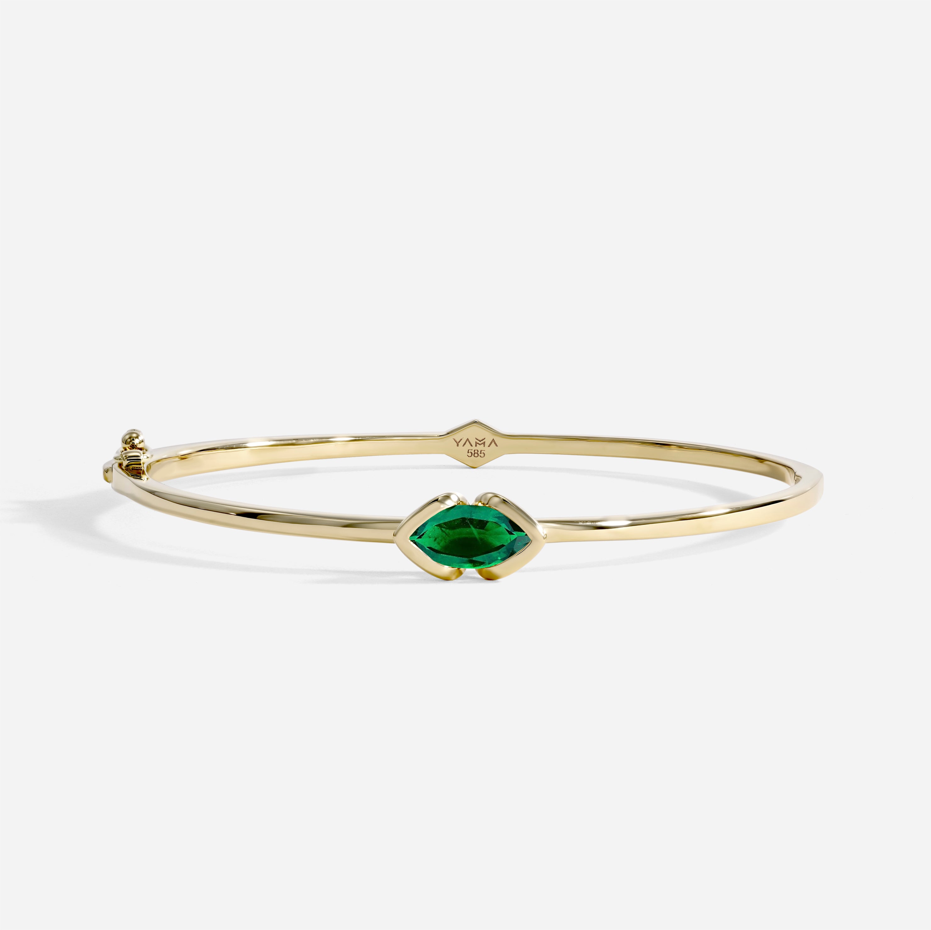 The Kiss Cuff | Emerald Marquise