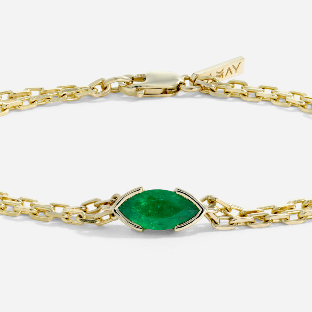 The Kiss Bracelet | Marquise Emerald