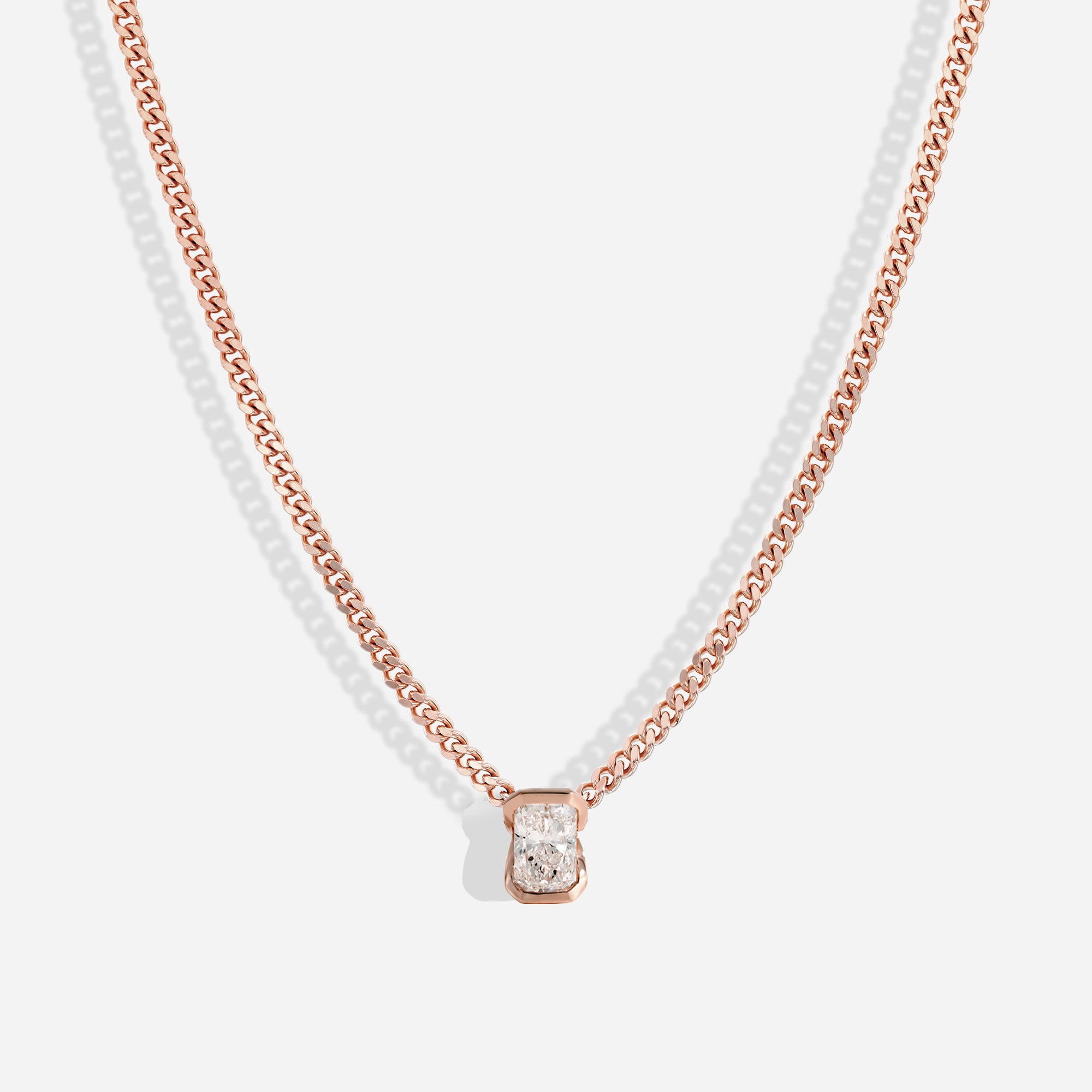 The Kiss Necklace | Radiant Diamond