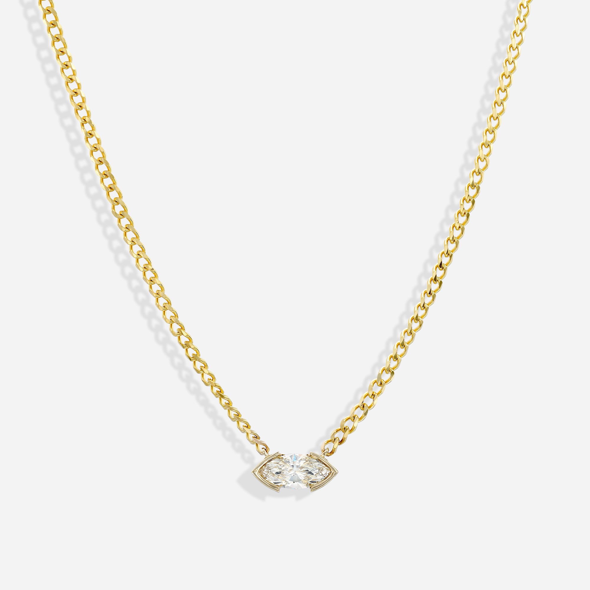 The Kiss Necklace | Marquise Diamond