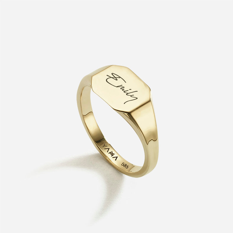 Octagon | Signet Gold Ring