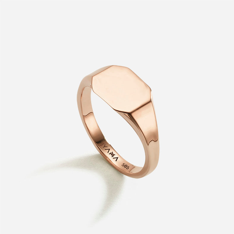 Octagon | Signet Gold Ring