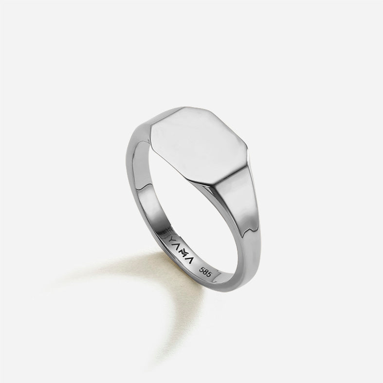 Octagon | Signet Gold Ring