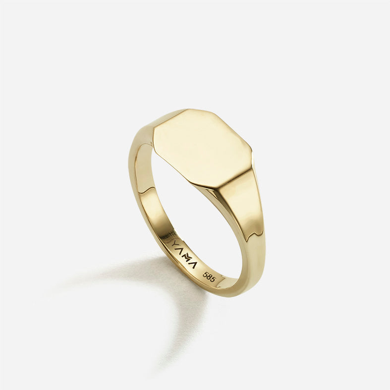 Octagon | Signet Gold Ring