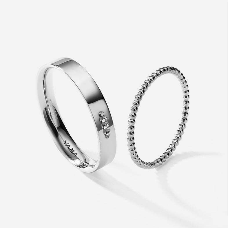 Bubbles | His & Hers Wedding bands