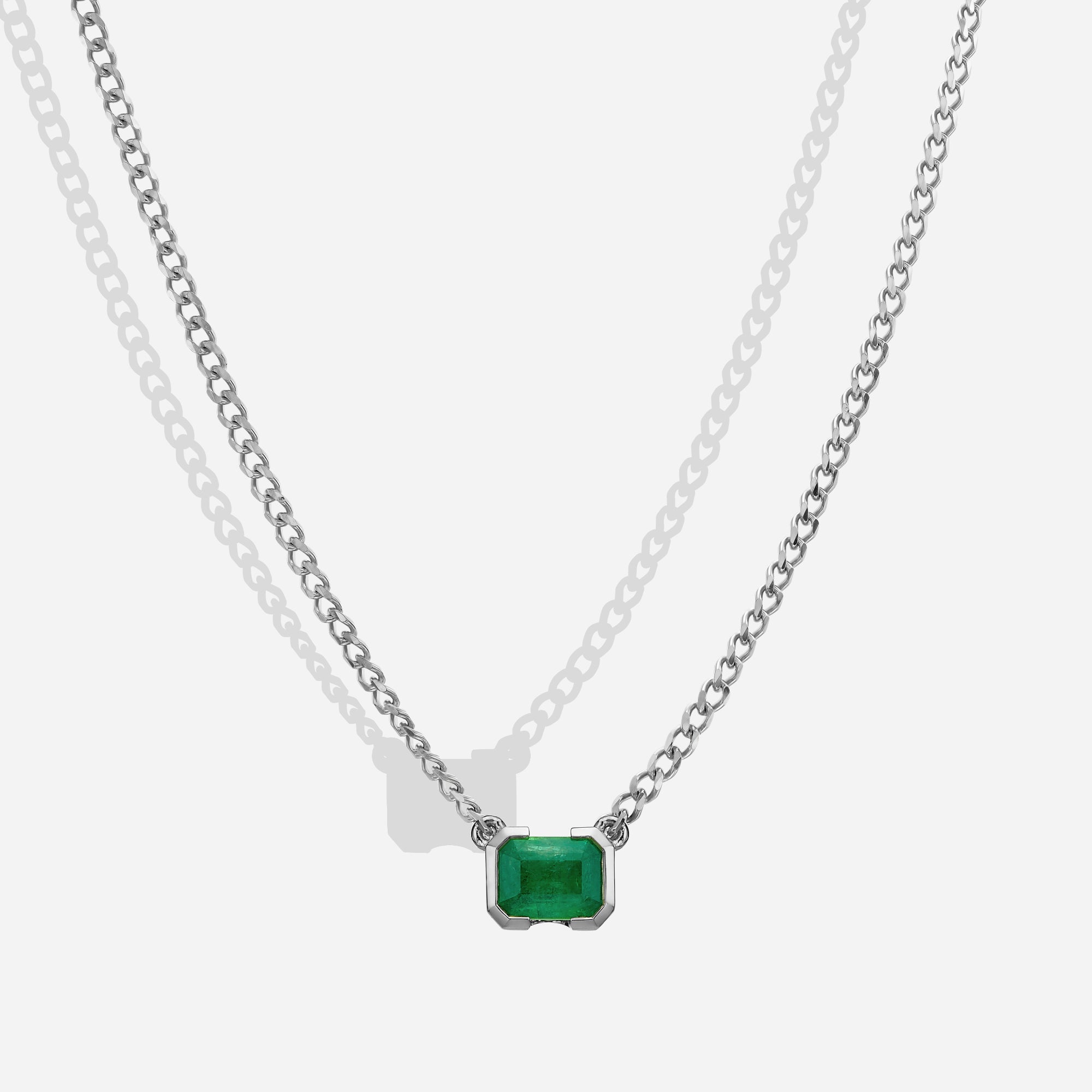 The Kiss Necklace | Emerald