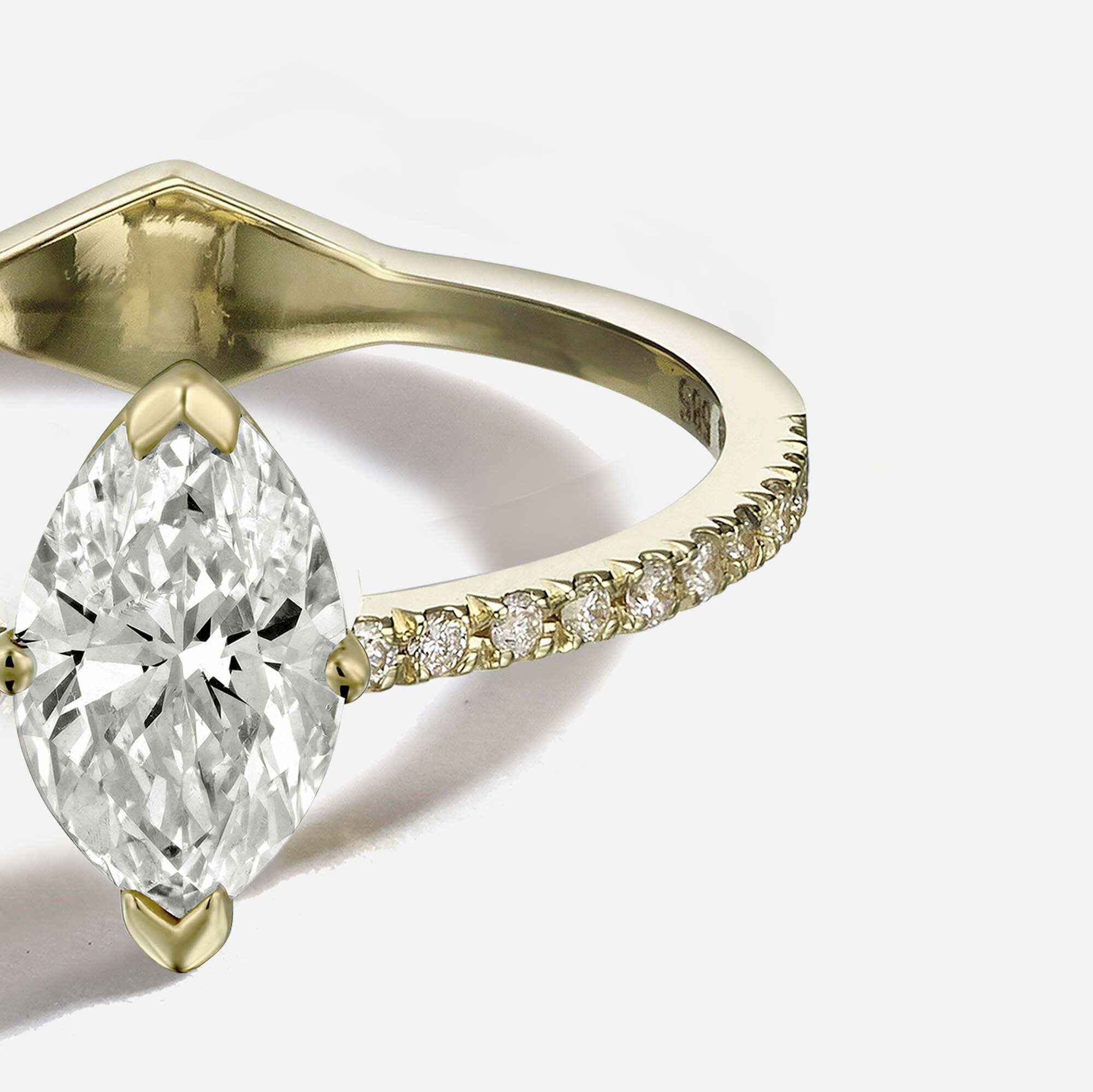 The Solitaire | Marquise Pavé