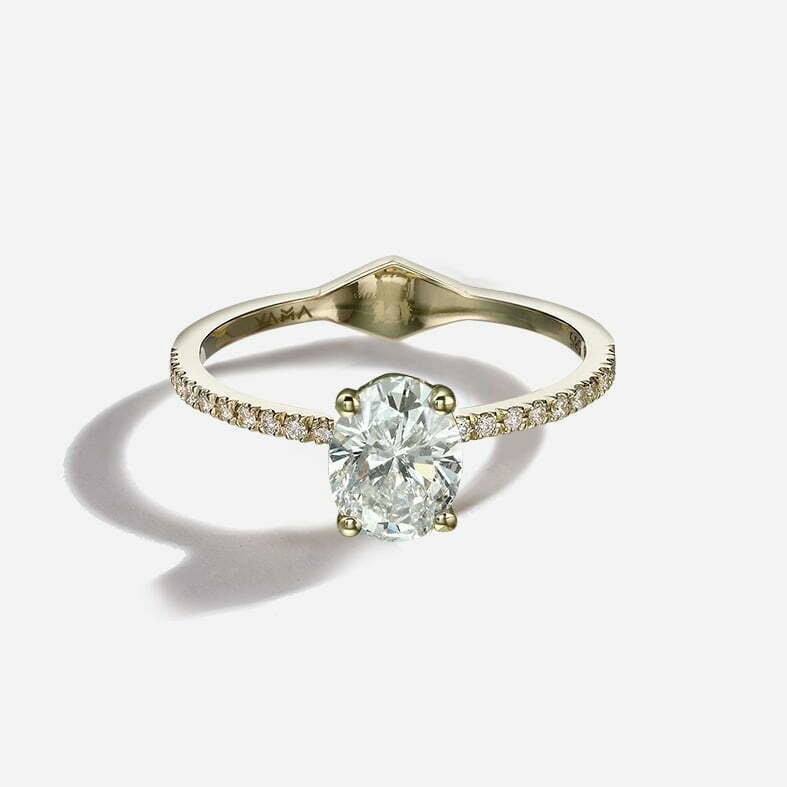 The Solitaire | Oval Pavé